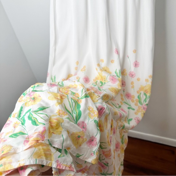 NWT DRAPER JAMES RSVP Reese Floral White V-Neck Sleeveless Maxi Dress Size 6 NEW - Picture 5 of 8